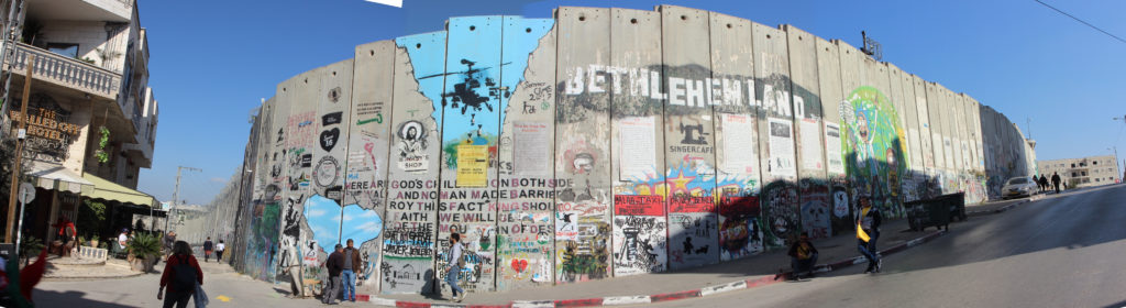 Mauer in Bethlehem als Panoramabild