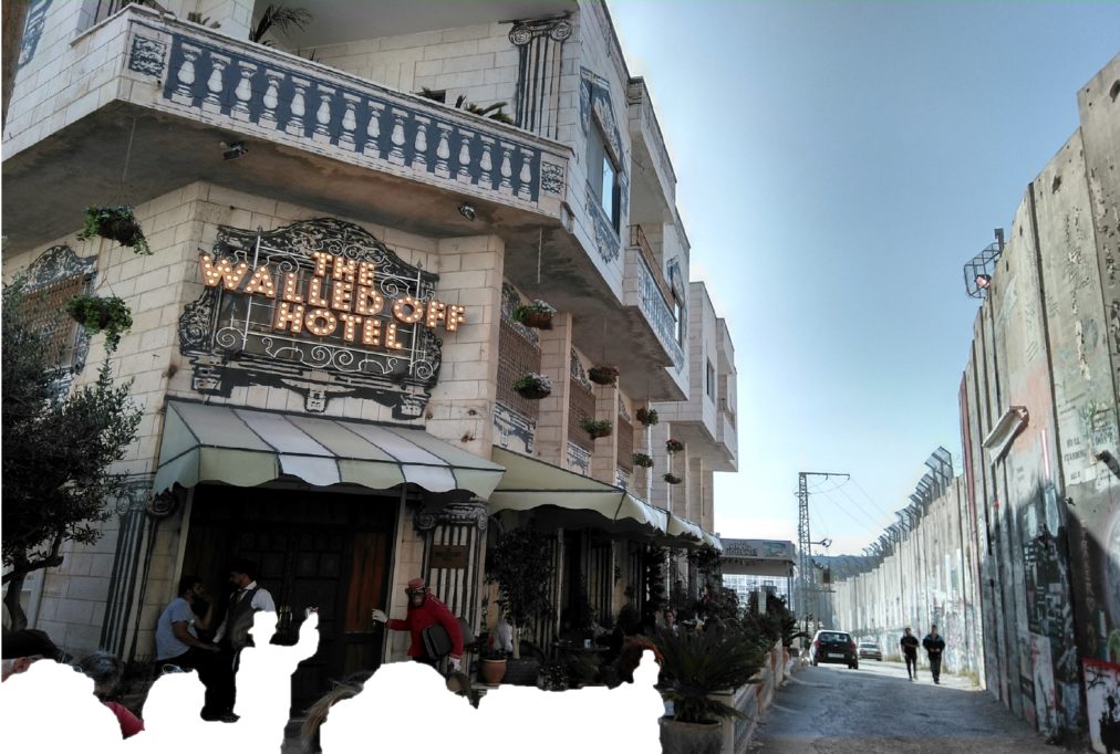 The Walled Off Hotel in Bethlehem and the Separationwall